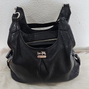 Coach Black Leather Shoulder Bag
